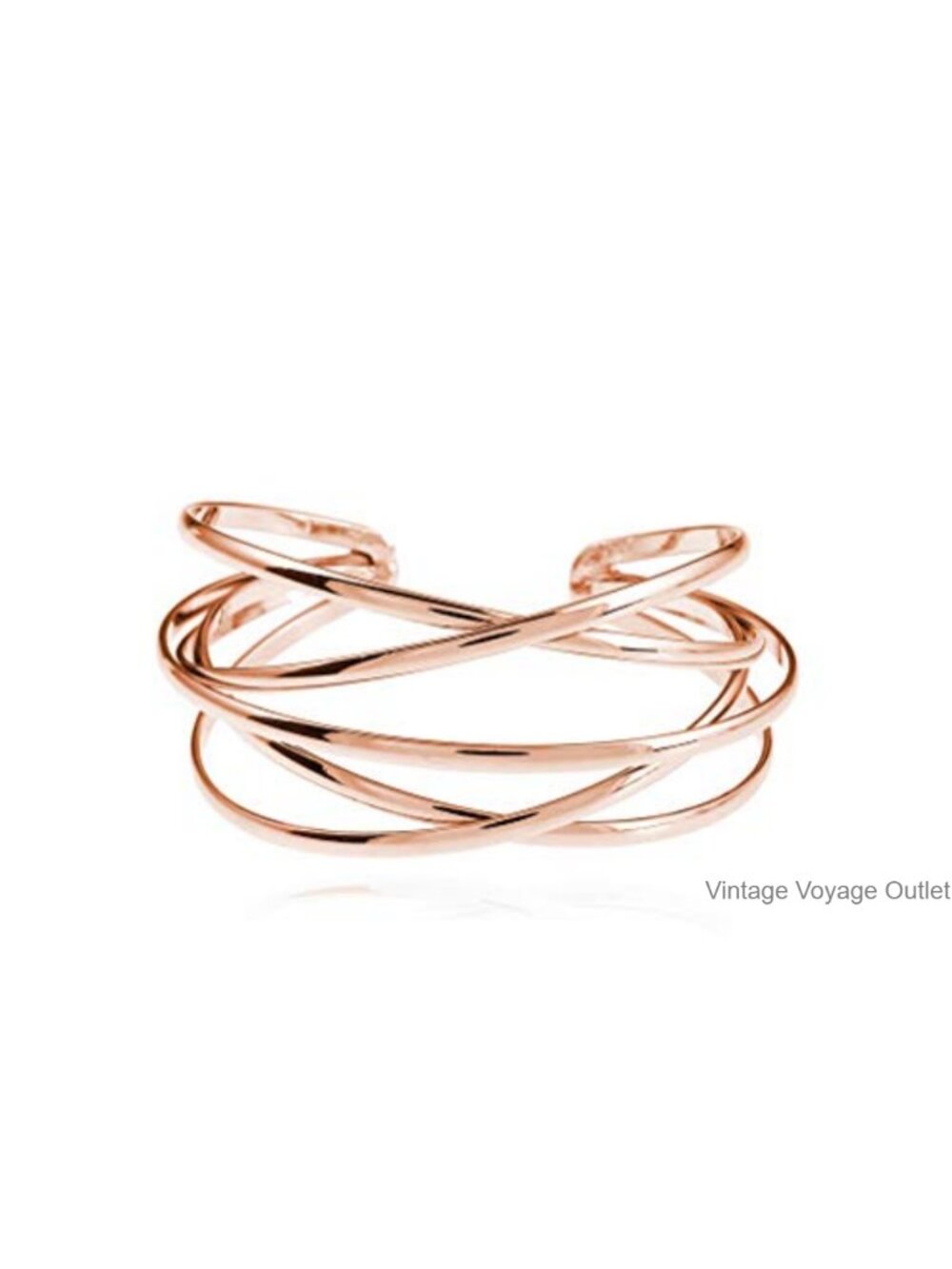 Boho Chunky Cuff Bracelet Adjustable Open Wide Wire Bangle Women Statement